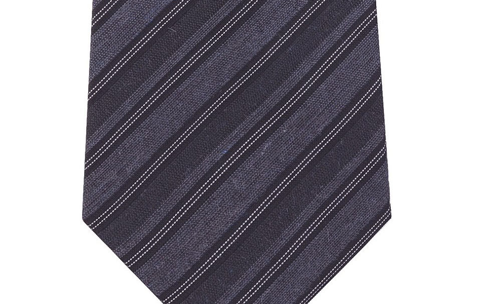 Kenneth Cole Reaction Men's Stone Slim Stripe Tie Black Size Regular