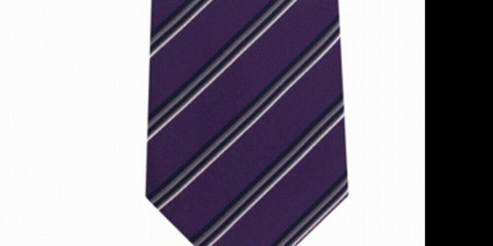 Kenneth Cole Reaction Men's Veloutine Stripe Tie Purple Size Regular