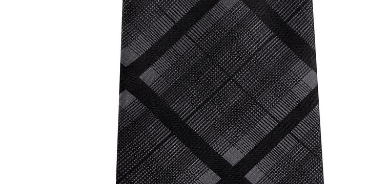 Kenneth Cole Reaction Men's Slim Plaid Tie Black Size Regular