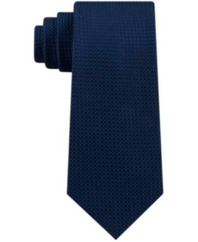 Kenneth Cole Reaction Men's Hi Low Slim Geometric Tie Navy Size Regular