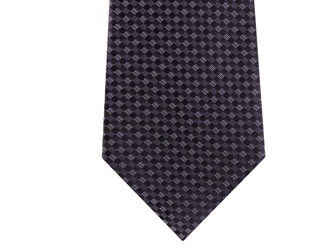 Kenneth Cole Reaction Men's Micro Checkerboard Slim Tie Black Size Regular