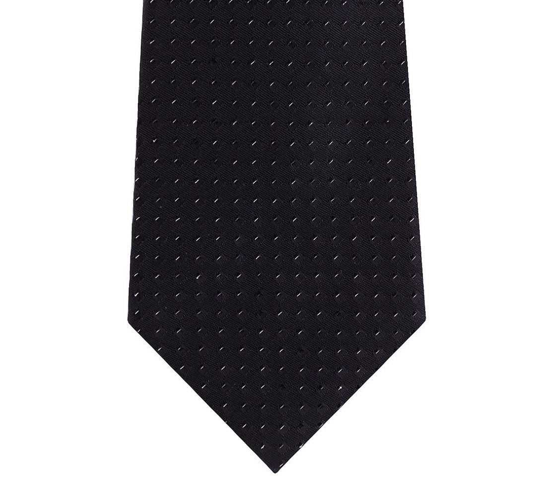 Kenneth Cole Reaction Men's Slim Metallic Neat Tie Black Size Regular