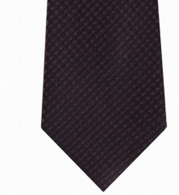 Kenneth Cole Reaction Men's Slim Fine Metallic Grid Tie Red Size Regular