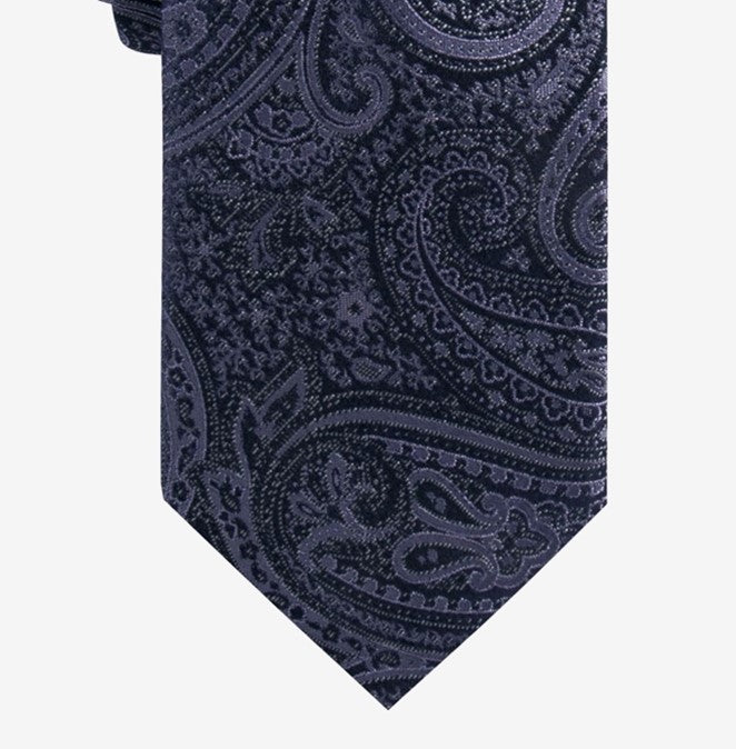 Ryan Seacrest Distinction Men's Gardenia Paisley Slim Silk Tie  Bright Purple Size Regular