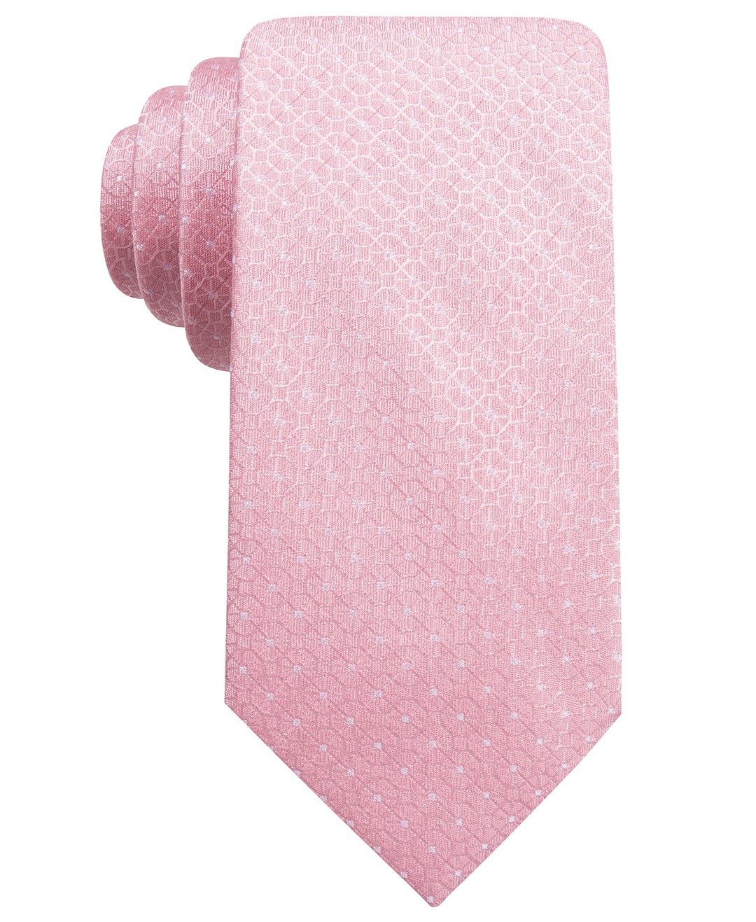 Ryan Seacrest Distinction Men's Gaffney Slim Geo Tie Pink Size Regular