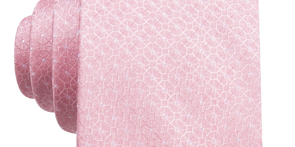 Ryan Seacrest Distinction Men's Gaffney Slim Geo Tie Pink Size Regular