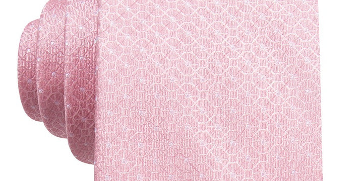 Ryan Seacrest Distinction Men's Gaffney Slim Geo Tie Pink Size Regular