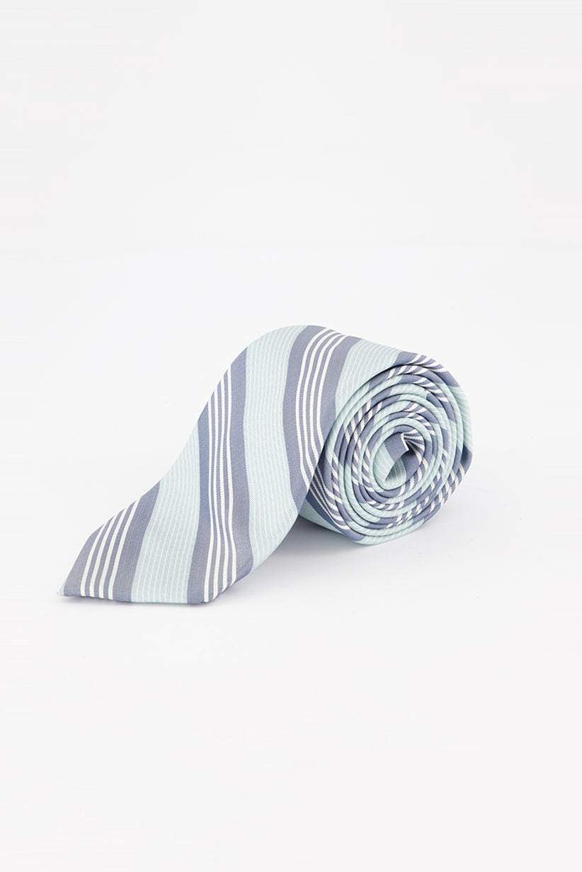 Ryan Seacrest Distinction Men's Neck Tie Blue Adichie Striped Slim Silk Blue Size Regular
