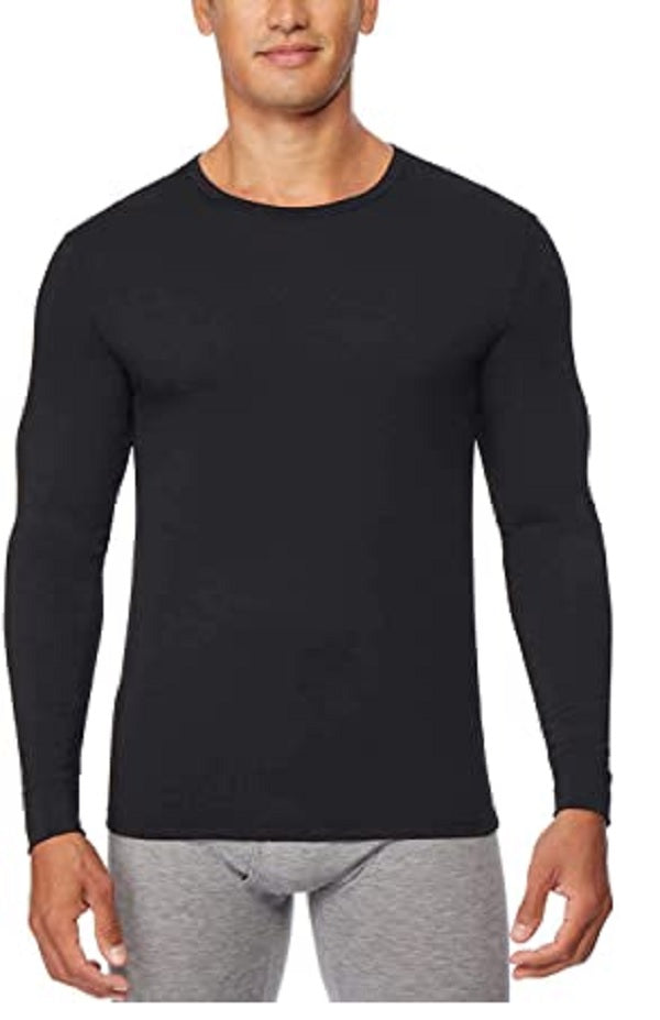 32 Degrees Men's Base Layer Crew Neck Basic T-Shirt Black