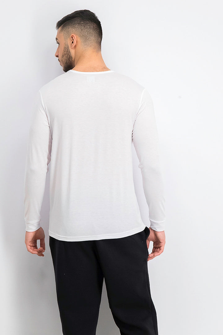 32 Degrees Men's Base Layer Crew Neck Shirt White