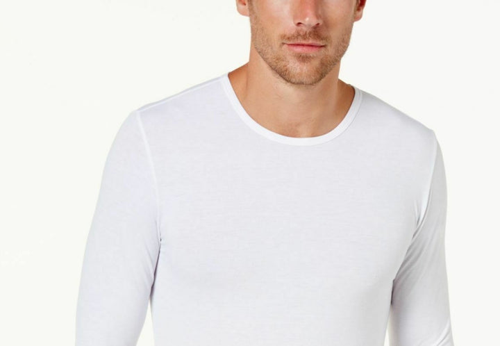 32 Degrees Men's Base Layer Crew Neck Shirt White