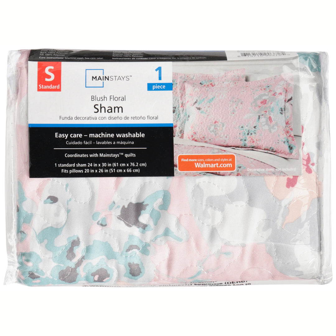 Mainstays Floral Quilt Collection King Sham