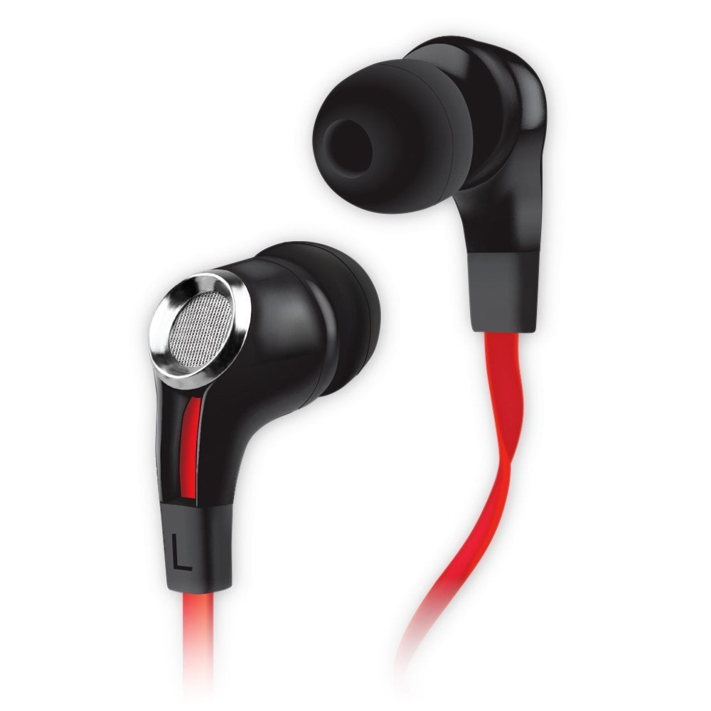 NoiseHush Premium Bass Stereo In-Ear Headphones with In-line Microphone