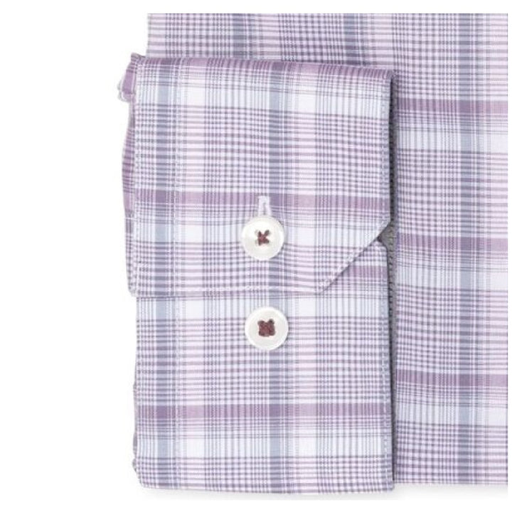 Ryan Seacrest Distinction Men's Amethyst Plaid Dress Shirt Light Purple