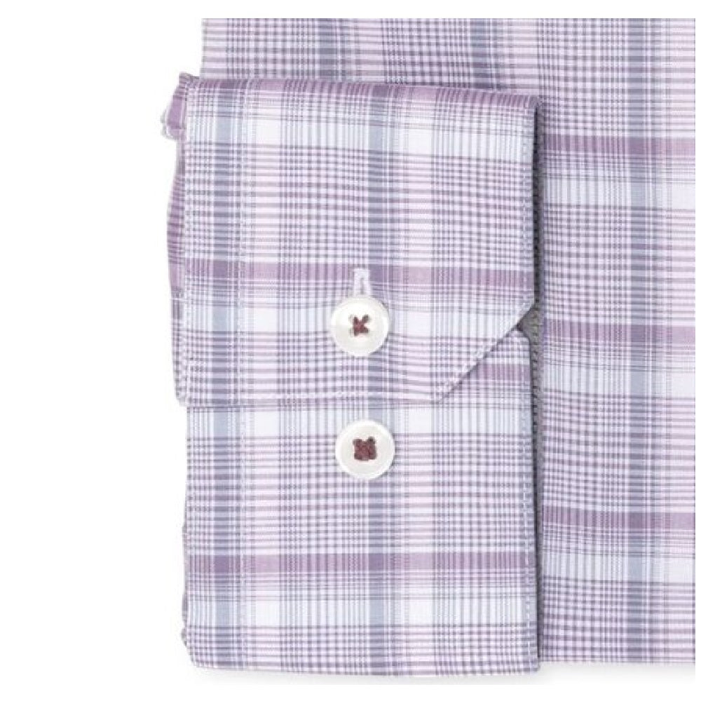 Ryan Seacrest Distinction Men's Amethyst Plaid Dress Shirt Purple Size 17X34X35