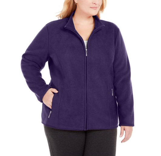 Karen Scott Women's Plus Size Zeroproof Jacket Purple Size 2 Extra Large