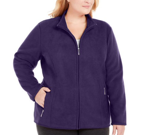 Karen Scott Women's Plus Size Zeroproof Jacket Purple Size 2 Extra Large