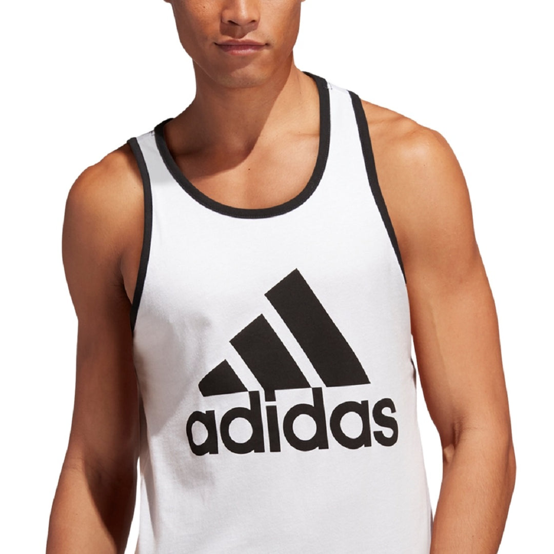 adidas Men's Logo Tank White Size Large