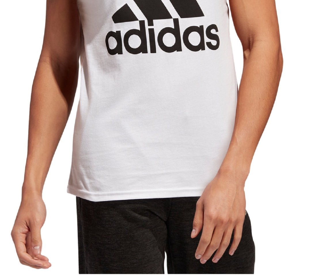 adidas Men's Logo Tank White Size Large