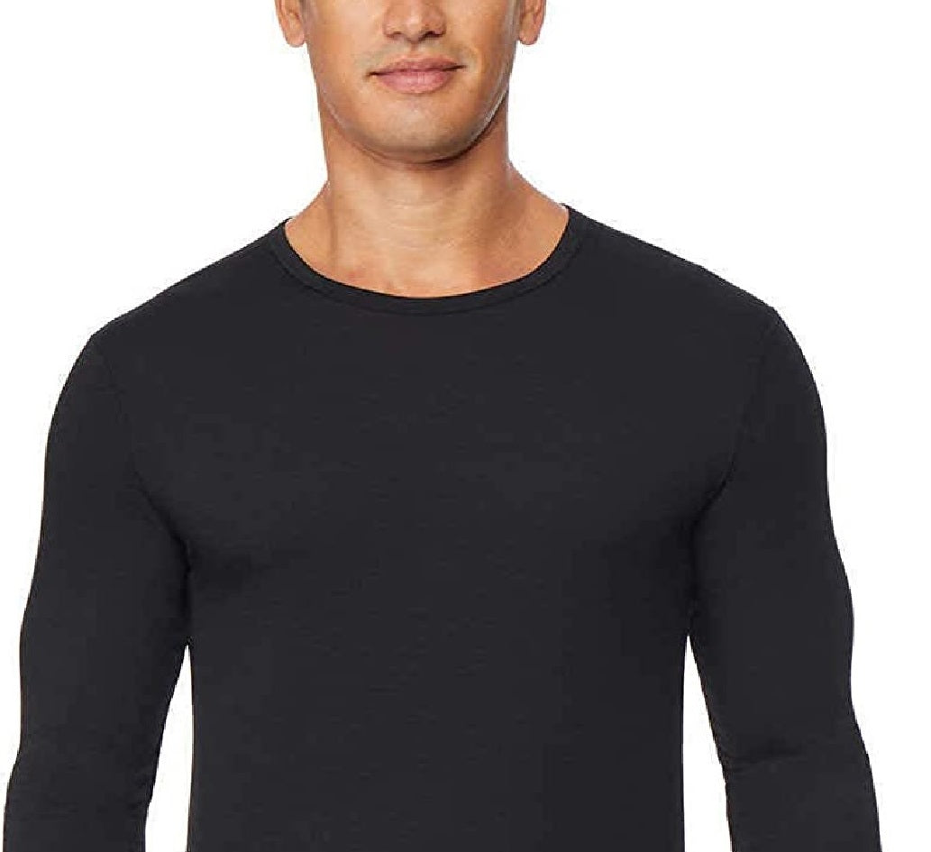 32 Degrees Men's Base Layer Crew Neck Basic T-Shirt Black