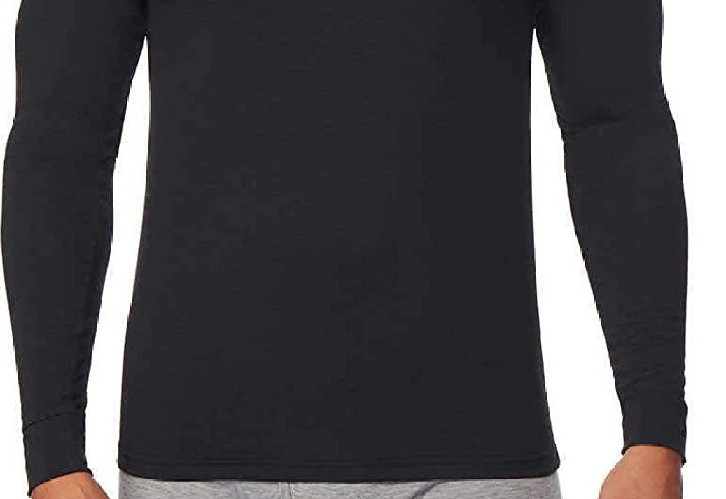 32 Degrees Men's Base Layer Crew Neck Basic T-Shirt Black