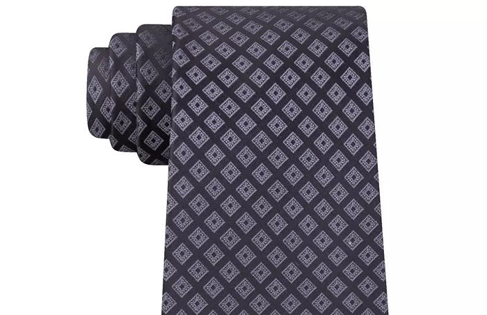 Kenneth Cole Reaction Men's Silk Professional Neck Tie Black Size Regular