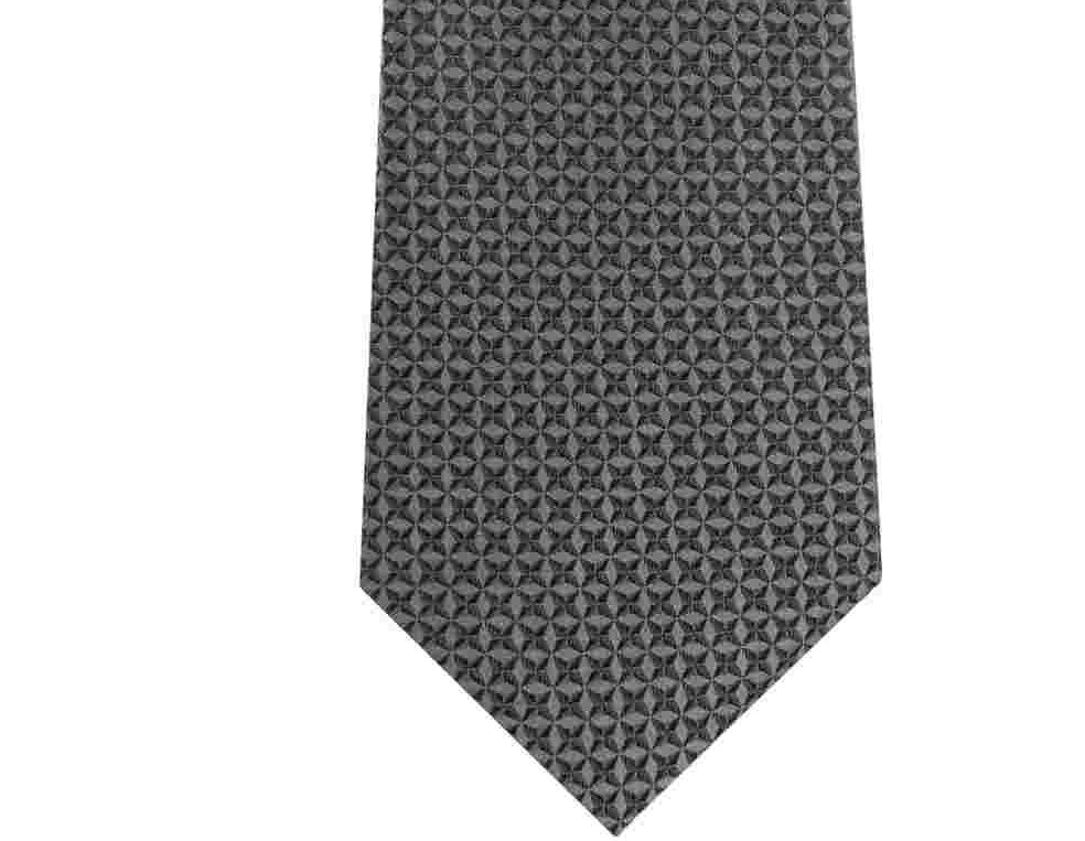 Kenneth Cole Men's Abstract Print Iridescent Geo Slim Neck Tie Gray  Size One Size