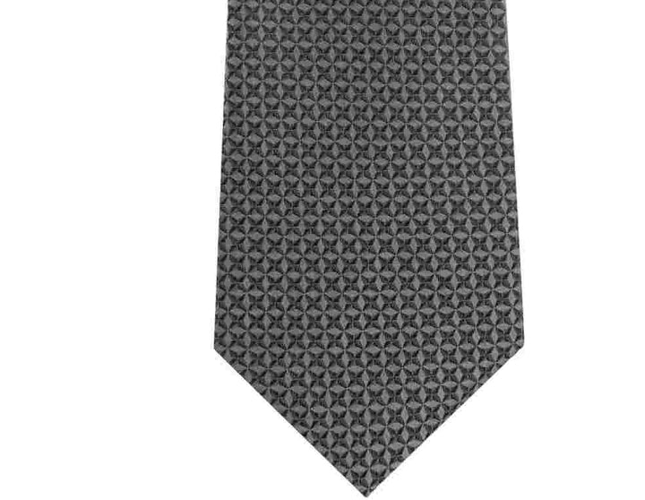 Kenneth Cole Men's Abstract Print Iridescent Geo Slim Neck Tie Gray  Size One Size