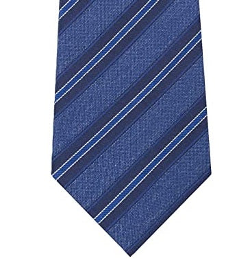 Kenneth Cole Reaction Men's Silk Professional Neck Tie Navy Striped Size Regular