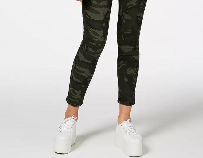 STS Blue Women's Ellie Camouflage-Print Ankle Skinny Jeans Green Size 26