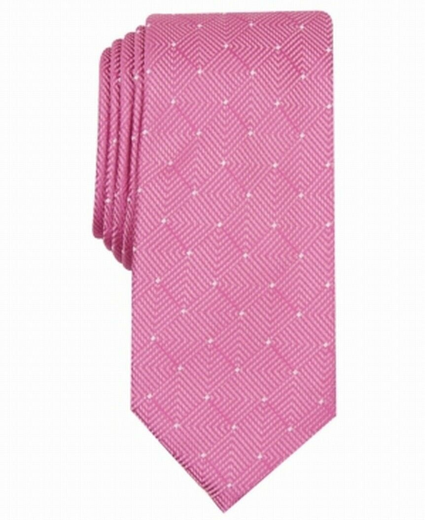 Alfani Men's Geometric Dot Tie  Pink Size Regular