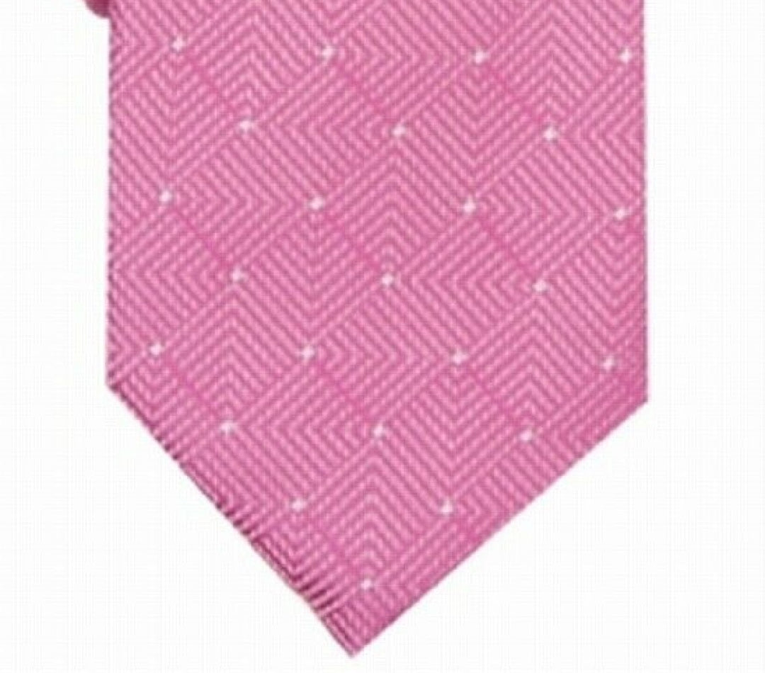 Alfani Men's Geometric Dot Tie  Pink Size Regular