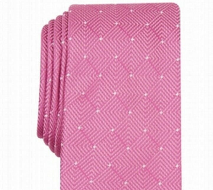 Alfani Men's Geometric Dot Tie  Pink Size Regular