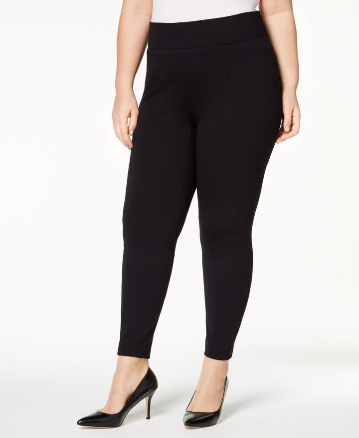 Alfani Plus Size Ponte-Knit Leggings Black Size 4X