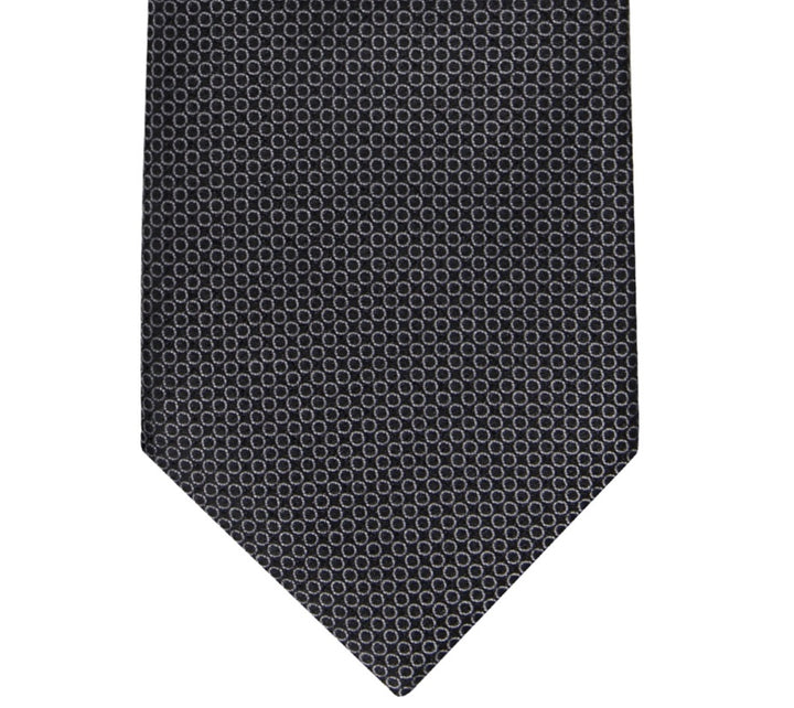 Calvin Klein Men's Interconnected Circle Tie Black  Size Regular