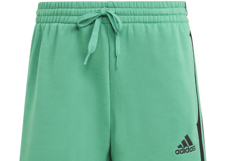 adidas Men's 3 Stripes 10 Fleece Shorts Green Size X-Large