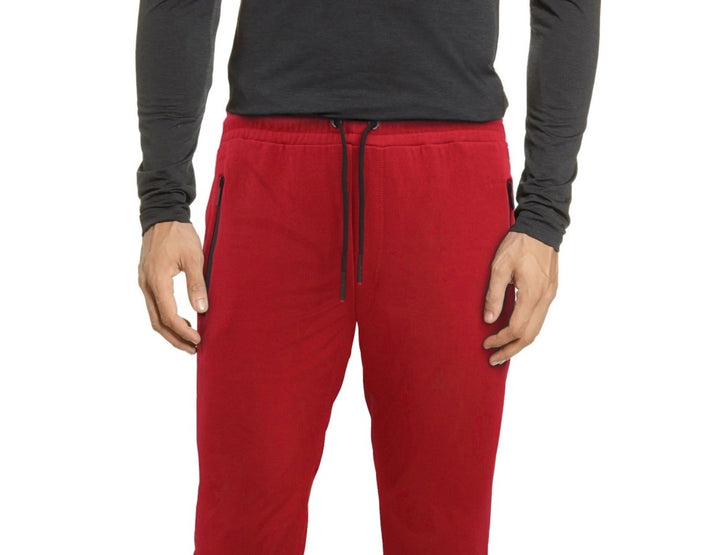 X-Ray Men's Fleece Jogger Pants Red Size X-Large