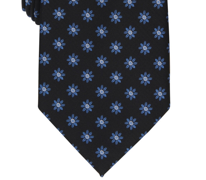 Club Room Men's Classic Floral Neat Tie Black Size Regular