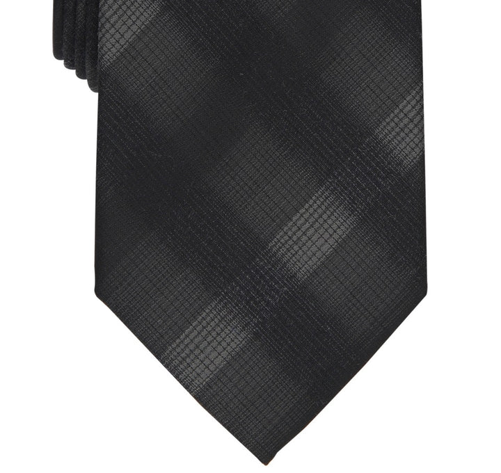 Perry Ellis Men's Classic Design Broer Plaid Tie Black Size Regular