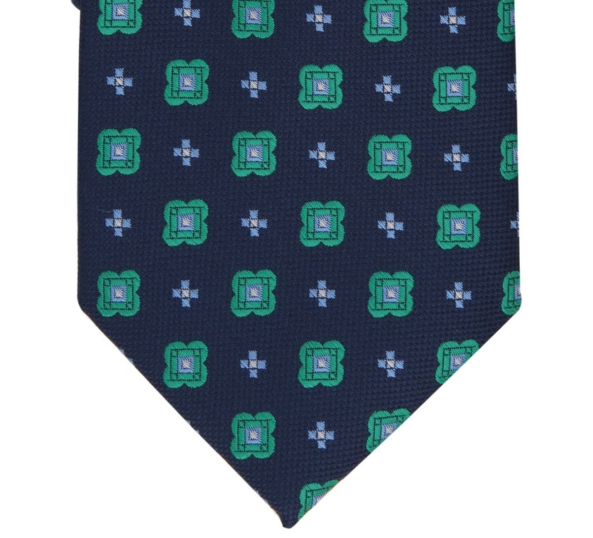 Club Room Men's Classic Geo Neat Tie Green Size Regular