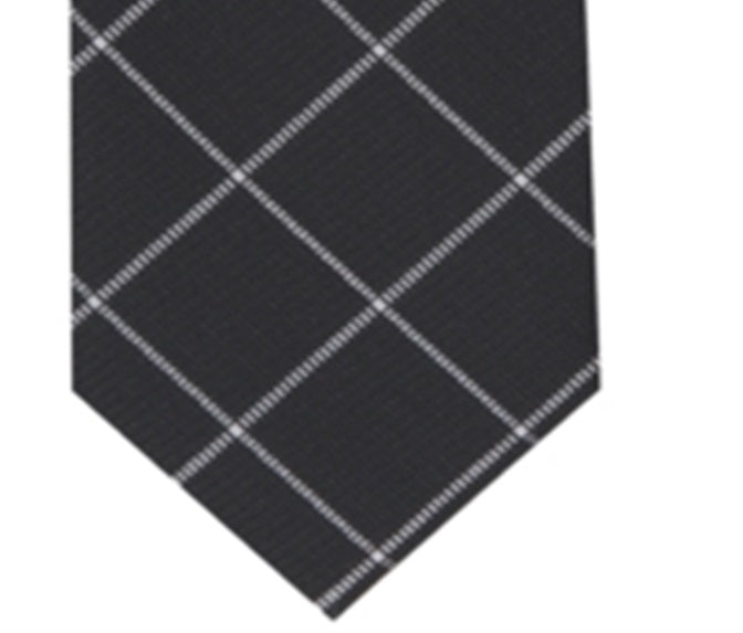 Alfani Men's Robinson Grid Tie Black  Size Regular