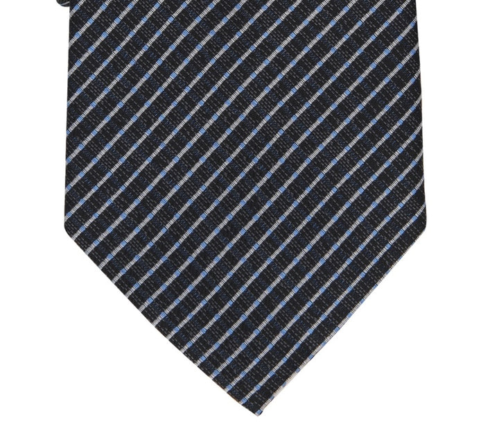 Club Room Men's Classic Grid Tie Black Size Regular