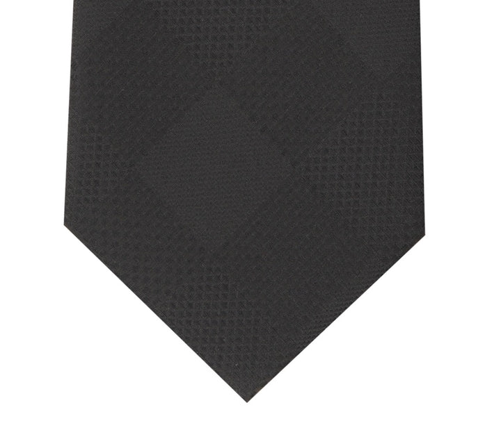 Perry Ellis Men's Stuben Check Tie Black Regular