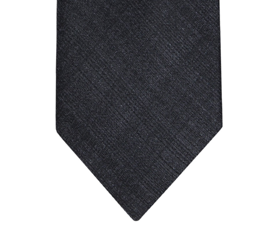 Calvin Klein Men's Canvas Solid Tie Black Size Regular