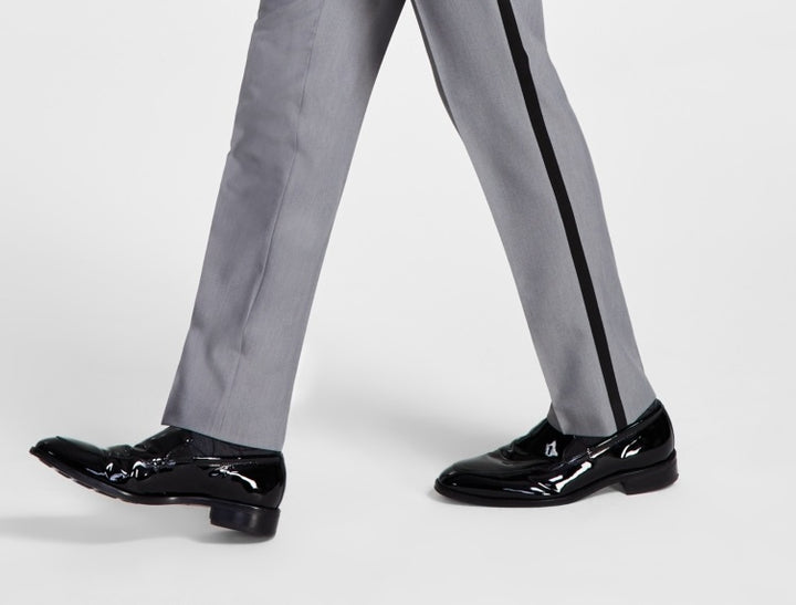Alfani Men's Slim Fit Stretch Tuxedo Pants Gray  Size 30X32