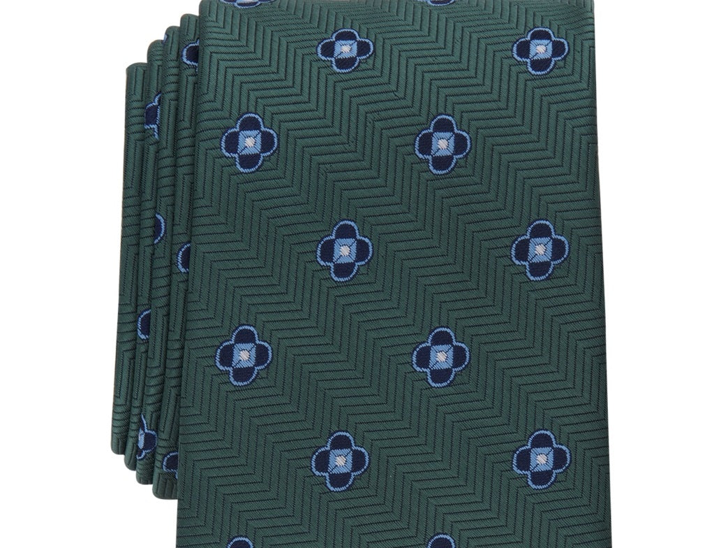 Club Room Men's Berdie Neat Tie Green Size Regular