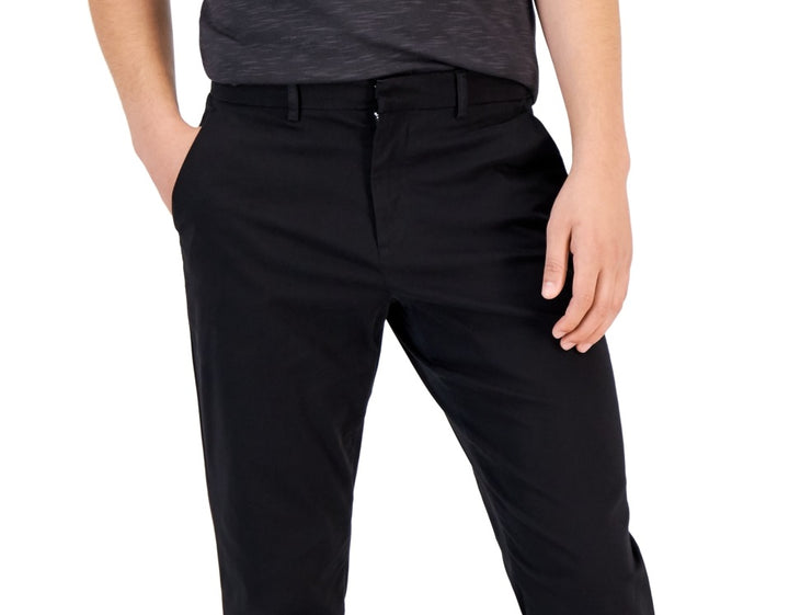 Perry Ellis Men's Essentials Slim Fit Dress Pants Black Size 30X30