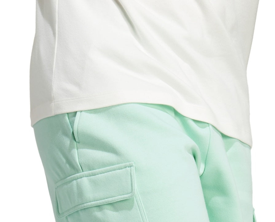 adidas Men's Essentials Fleece Cargo Shorts Green Size Large