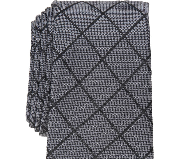 Alfani Men's Sussex Pane Tie Gray Size Regular