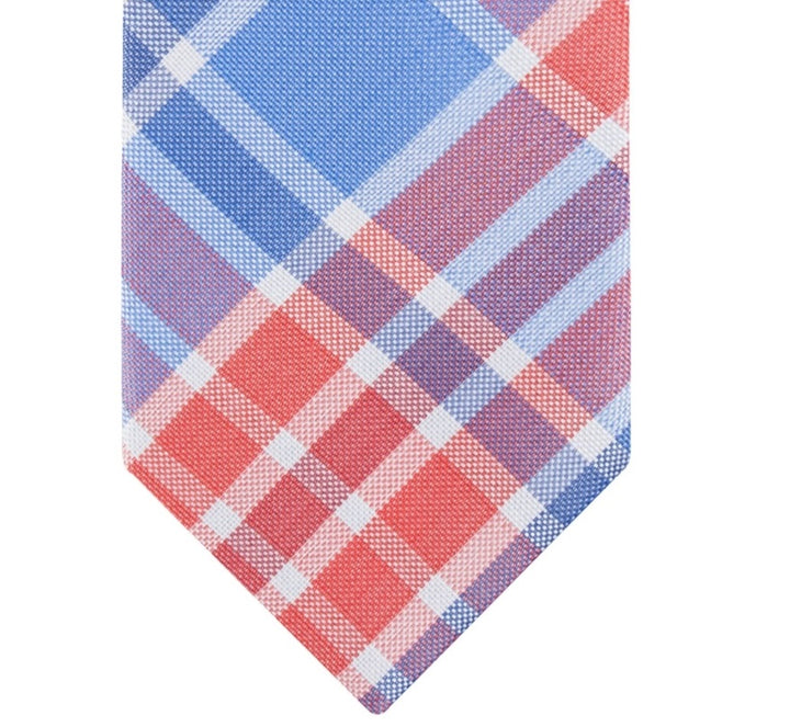 Tommy Hilfiger Men's Festive Plaid Tie Red Size Regular